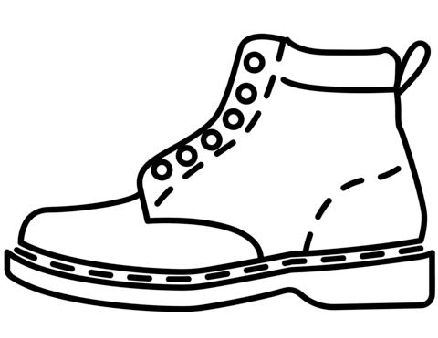 Leather Boot Coloring Page